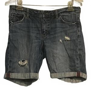 Label of Graded Goods L.O.G.G. H&M Women’s Size 28 Distressed Denim Jeans Shorts